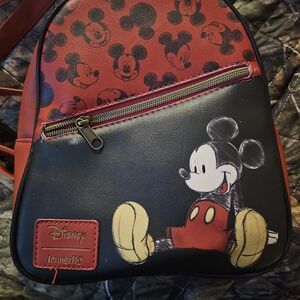 Loungefly Disney Mickey Mouse Red and Black Backpack
